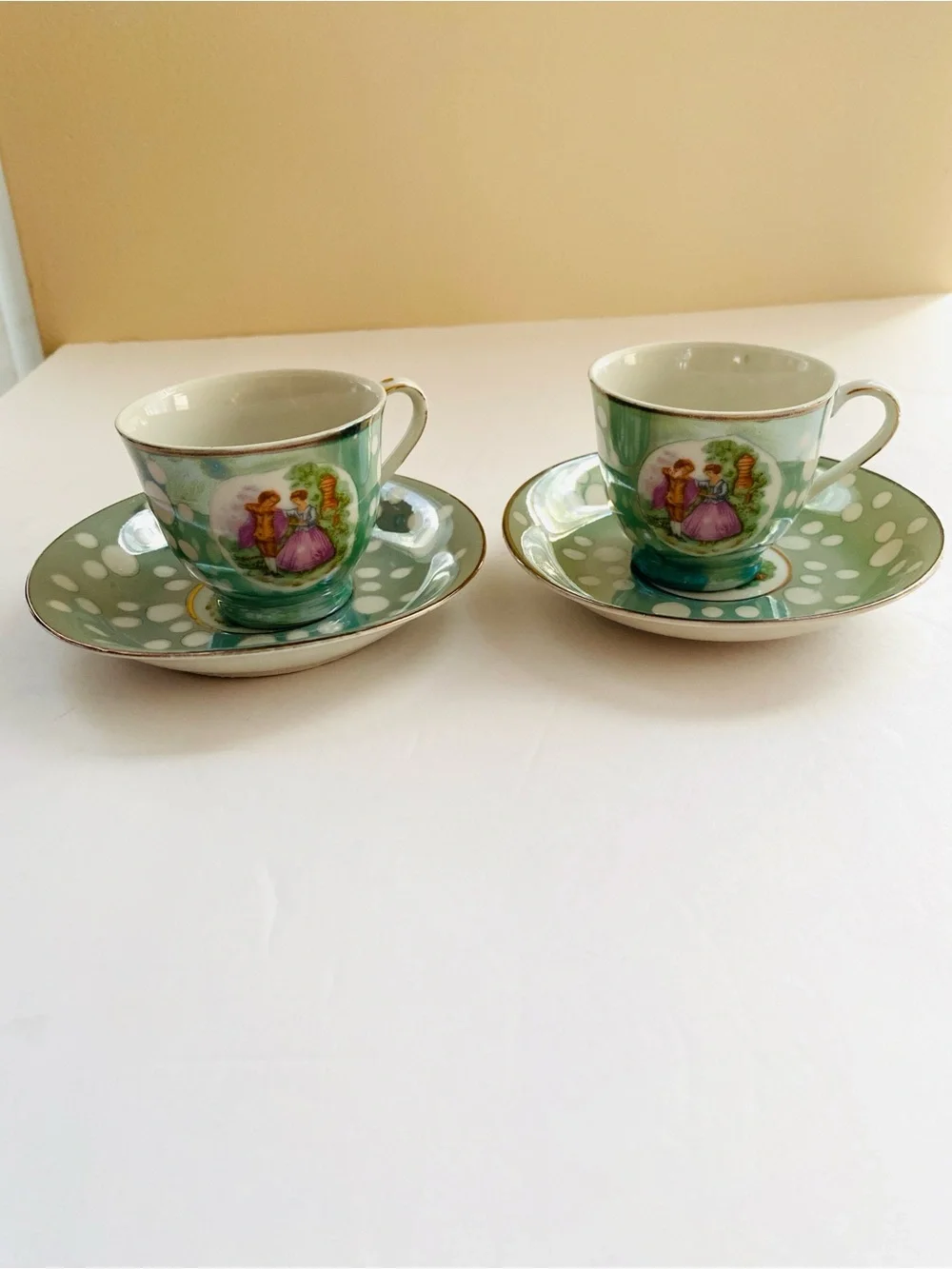 Vintage Mint Green Courting Couple 4.5